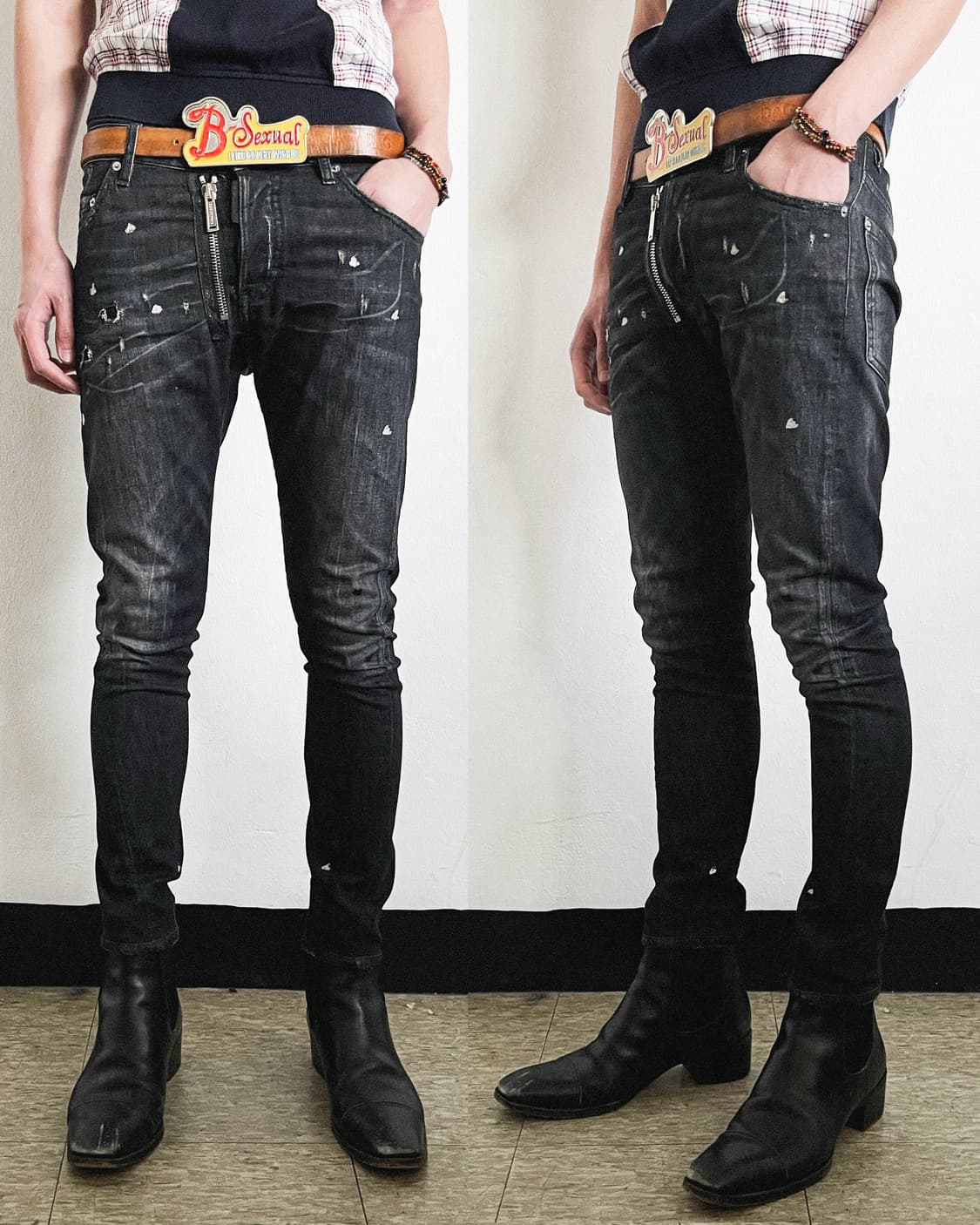 디스퀘어드2 프런트지퍼 섹슈얼 슬림핏 데님 상품이미지1