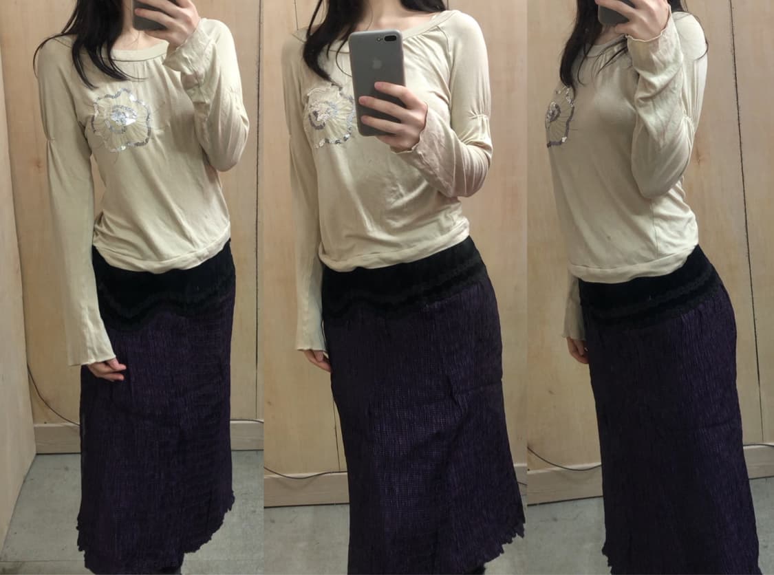 [직수입] 빈티지 미디 스커트 상품이미지2