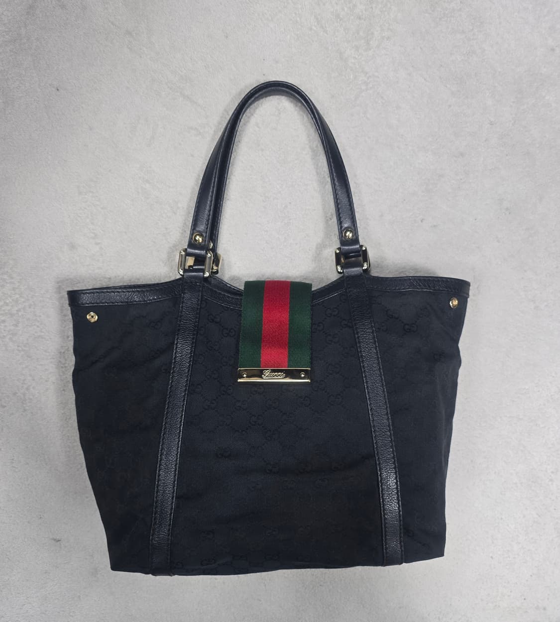 구찌 시그니처 GG 캔버스 쉐리 라인 토트백 상품이미지2