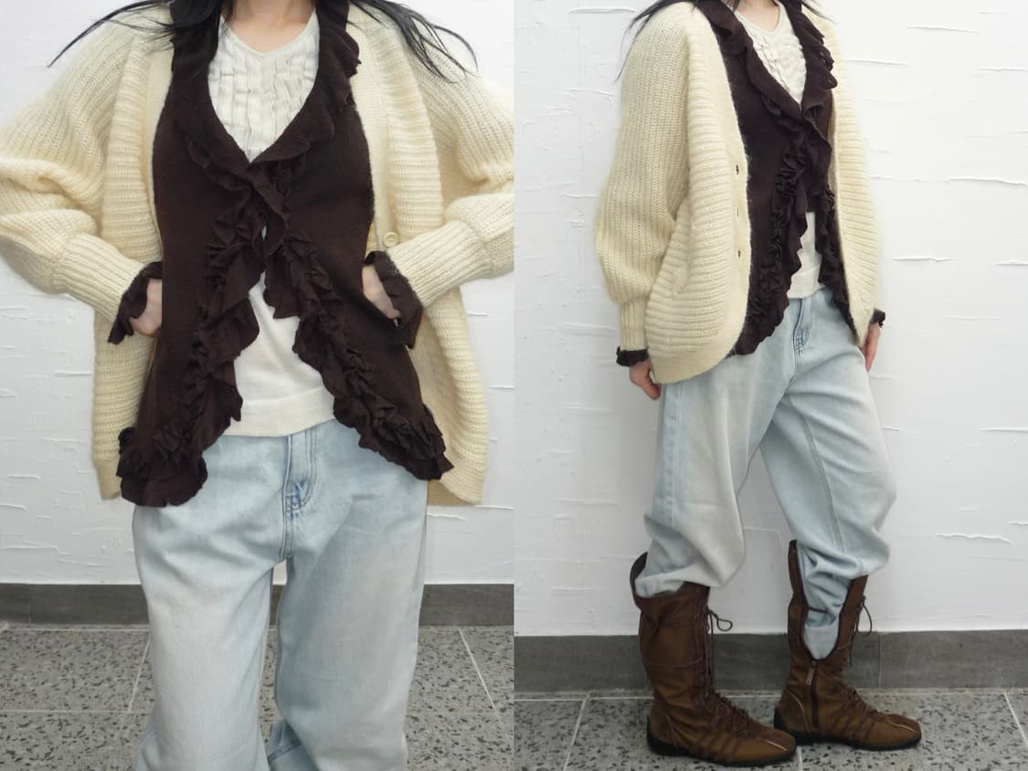 ivory cozy pocket cardigan 상품이미지1