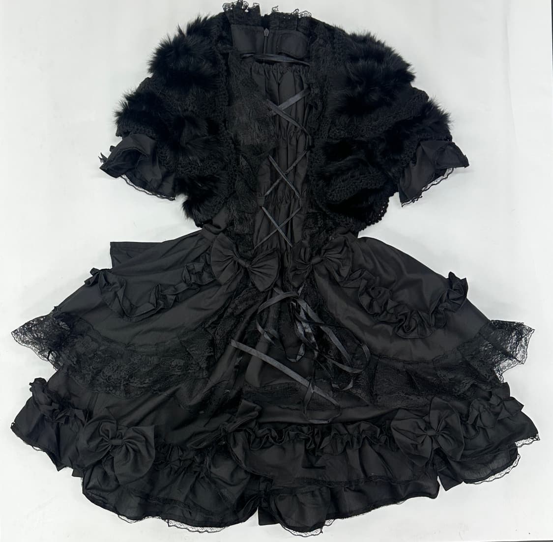 🖤세라의 지뢰계 메이드 코디세트🖤레이스 프릴 리본 가디건 미니원피스 상품이미지4