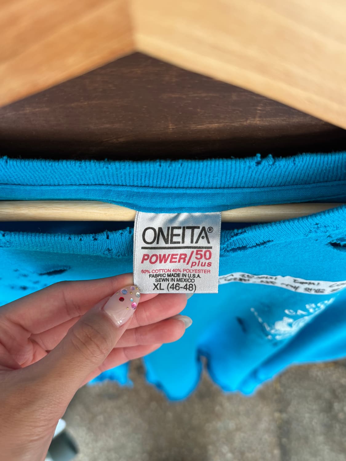 90s USA ONEITA 싱글스티치 데미지 커스텀 티셔츠 상품이미지3