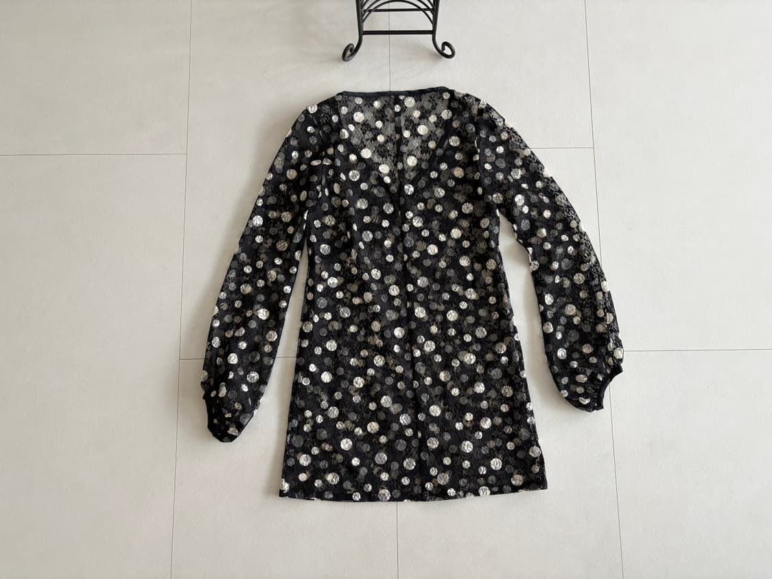 dot lace sheer top 상품이미지5