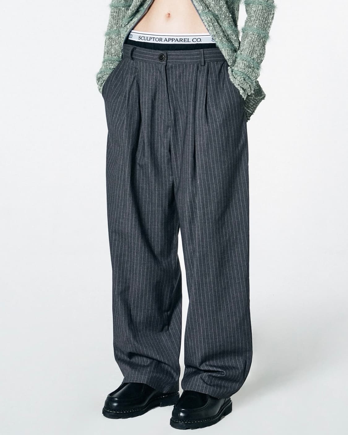 스컬프터 Peekaboo Lowrise Pintuck Pants Gray 상품이미지1