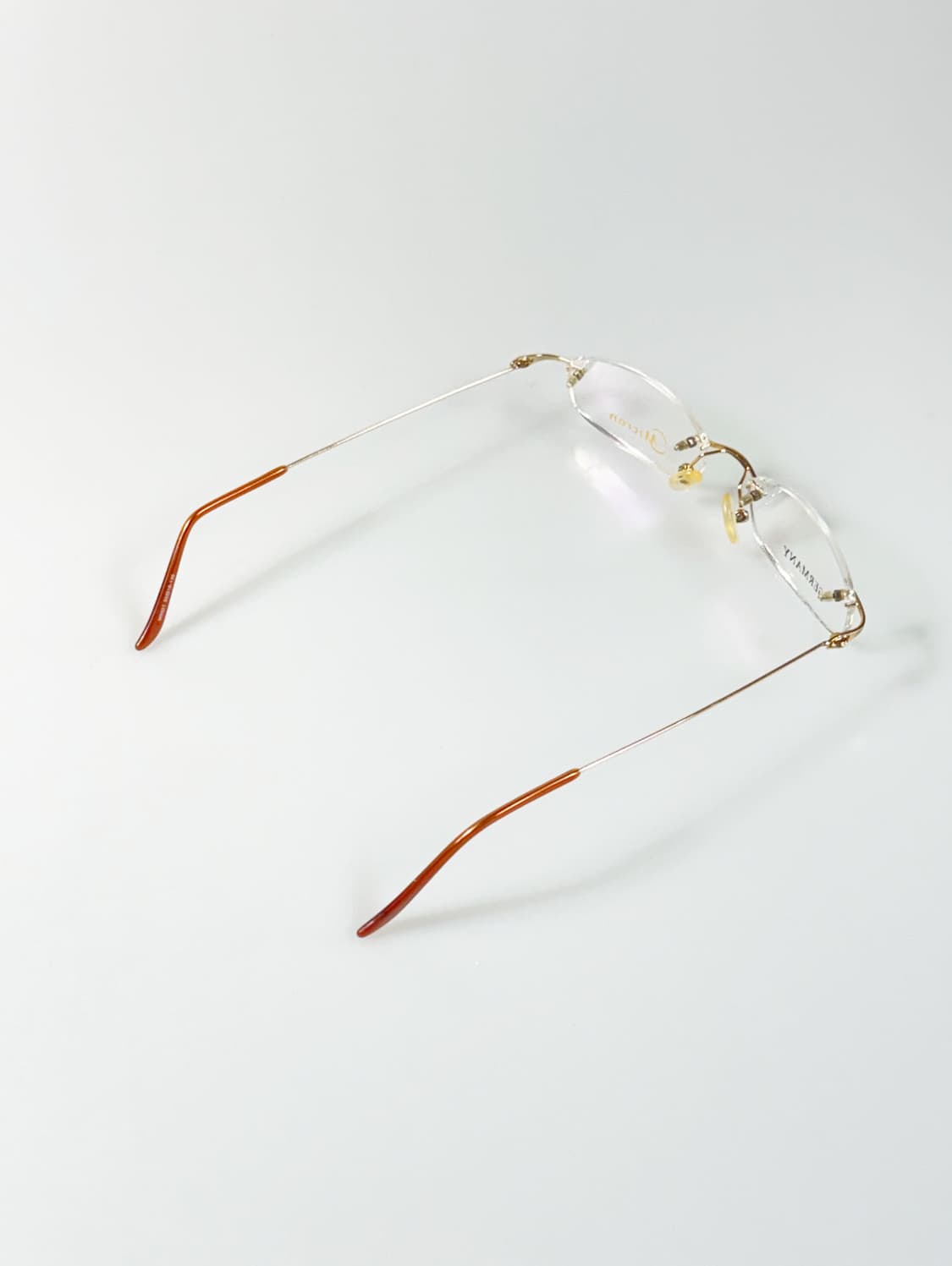 독일제 MICRON 무테 스퀘어 프레임 빈티지 안경 상품이미지4