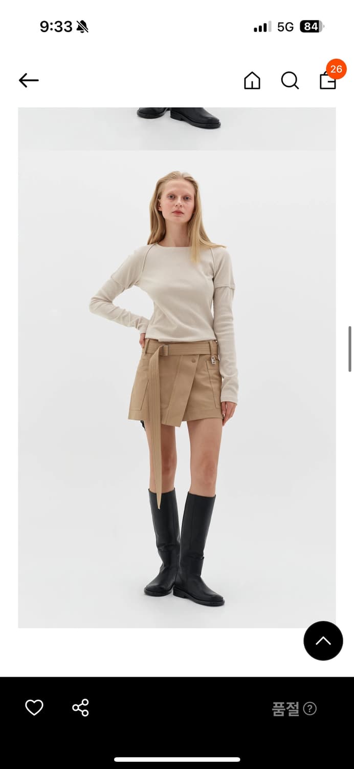 로우클래식 미니스커트 베이지 상품이미지3