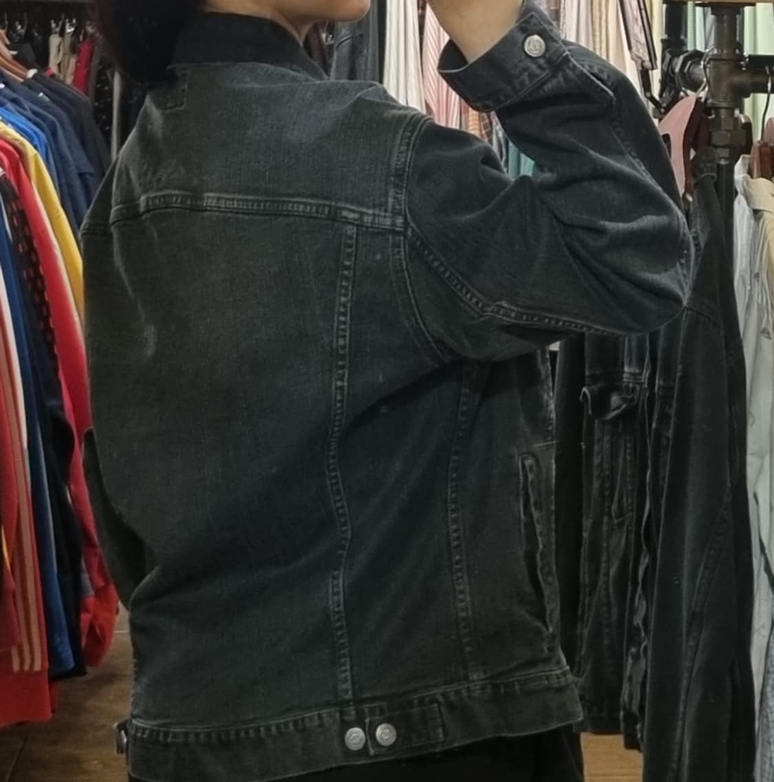 [Hi] vtg 빈티지 데님자켓 블랙 상품이미지6