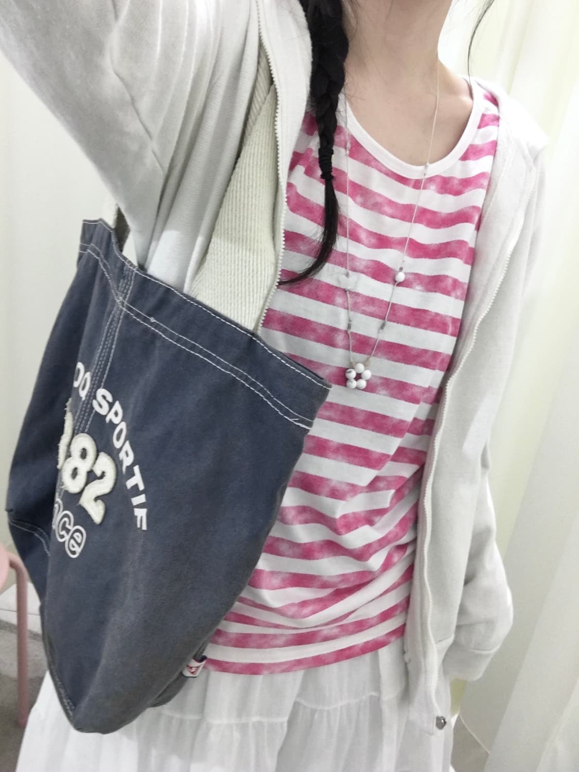stripe hagumi sleeveless 상품이미지1
