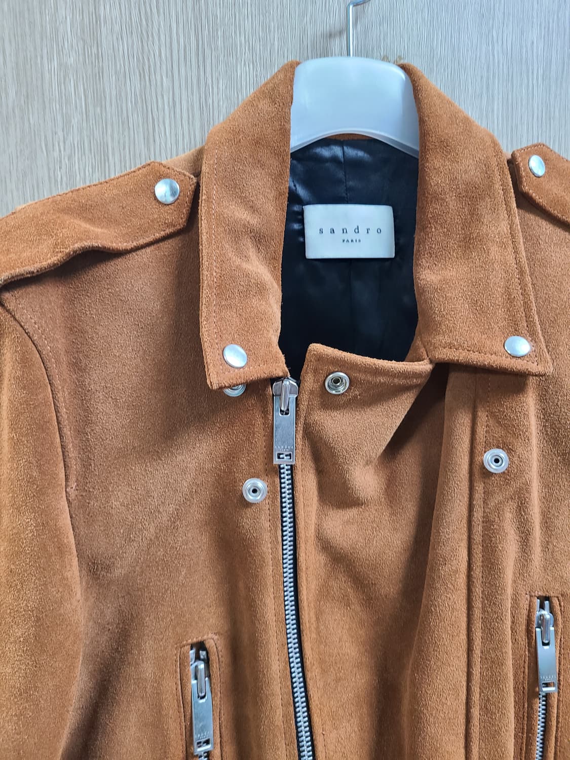 산드로옴므 카프 스웨이드 라이더자켓  상품이미지2