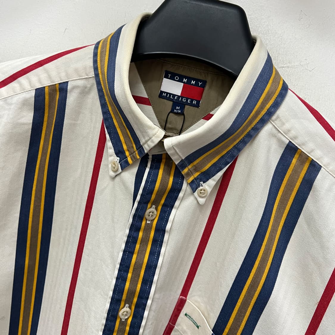 타미힐피거 오버사이즈 멀티컬러 스트라이프 옥스포드 셔츠 해외 M 상품이미지3