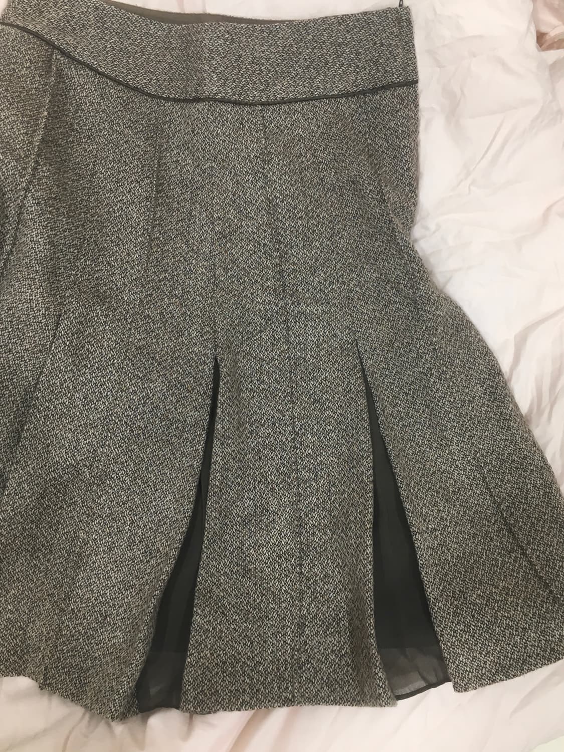 모리걸 빈티지 플리츠 브라운 초코 스커트 상품이미지2