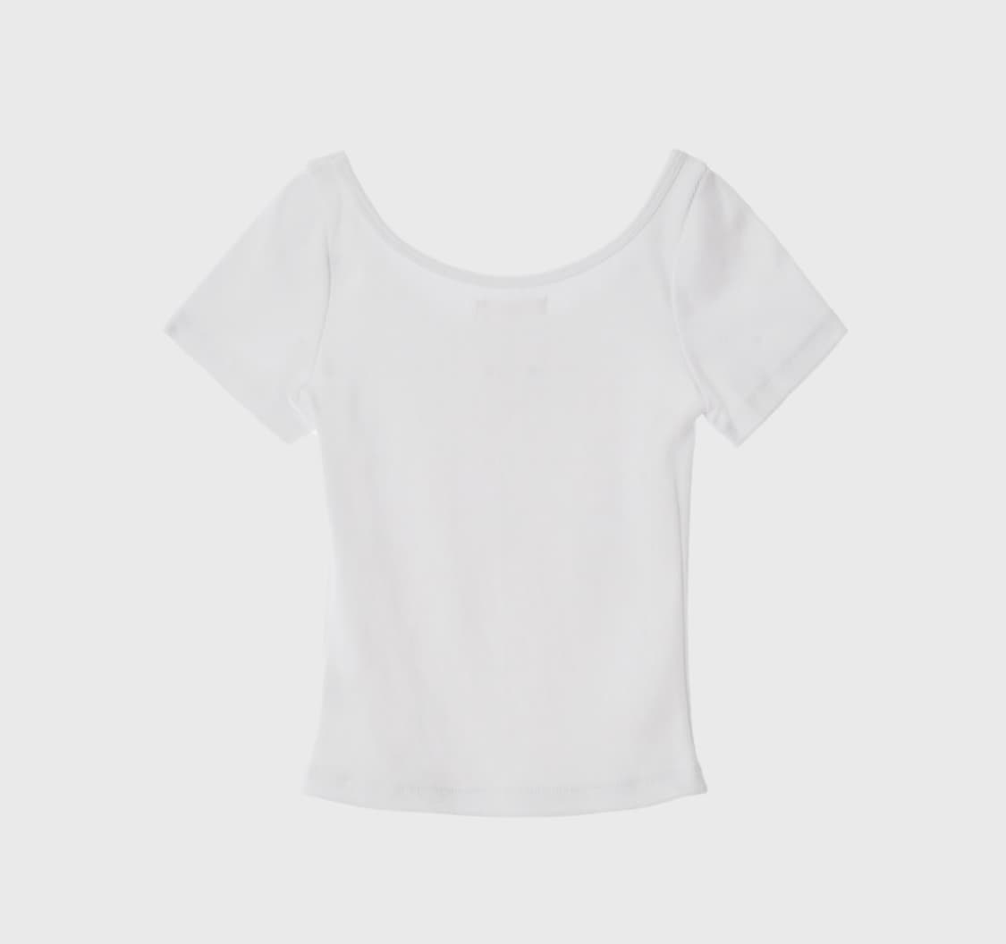 글로니 G CLASSIC RIB TEE (WHITE) 상품이미지3