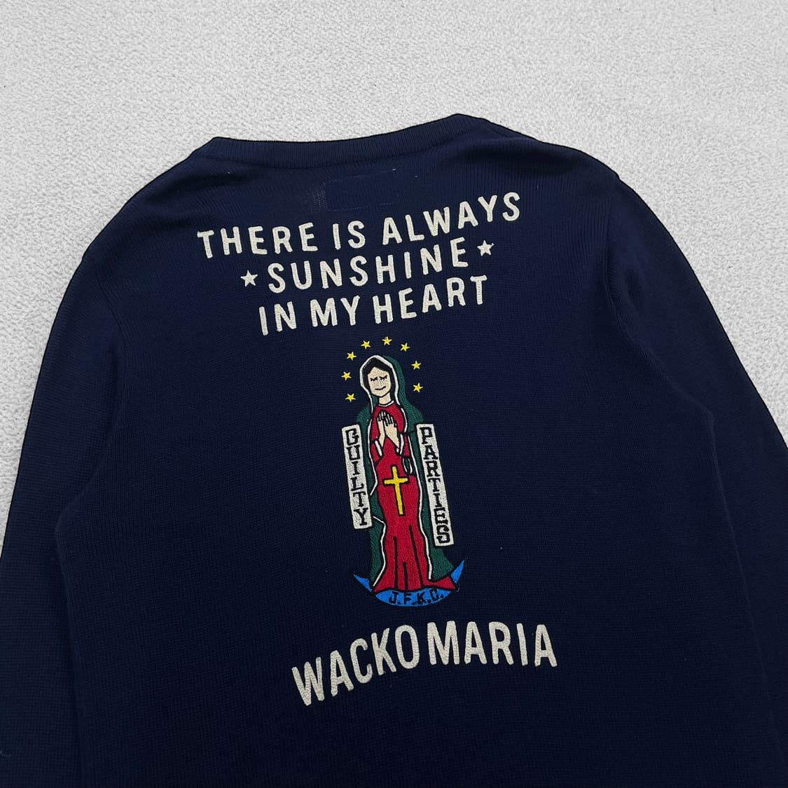 와코마리아 길티파티즈 울 브이넥 가디건 네이비 상품이미지3