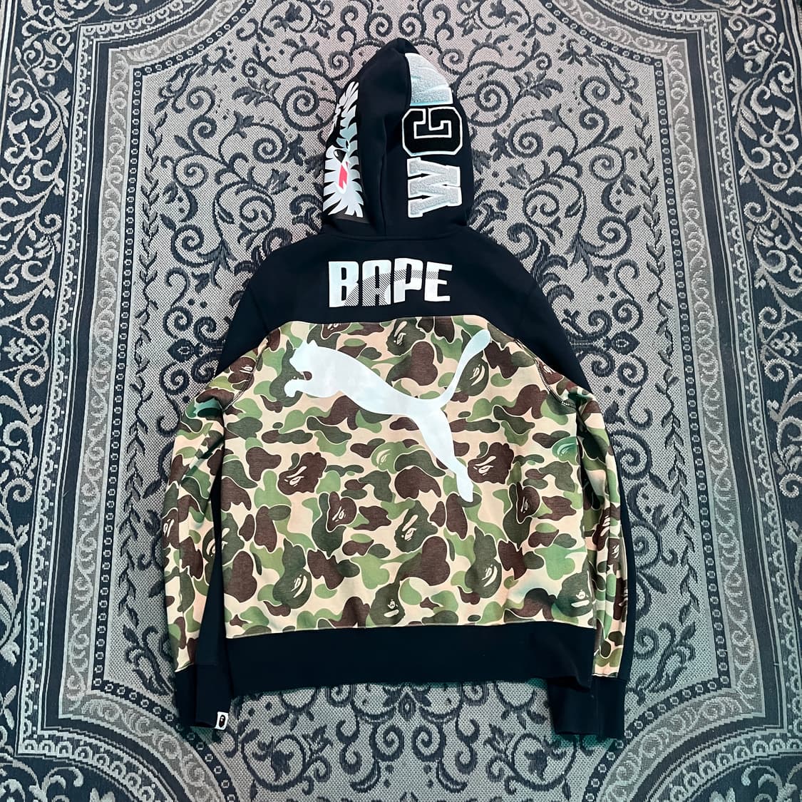 XL 푸마 X 베이프 샤크 후드 집업/W2657 상품이미지3