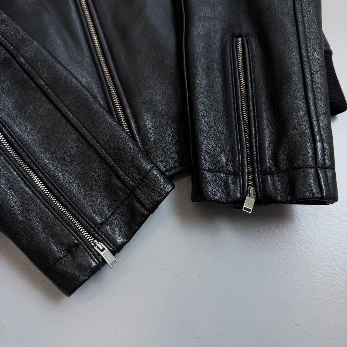 크리스크리스티 스컬 해골 리얼레더 염소가죽 봄버 가죽자켓 상품이미지5