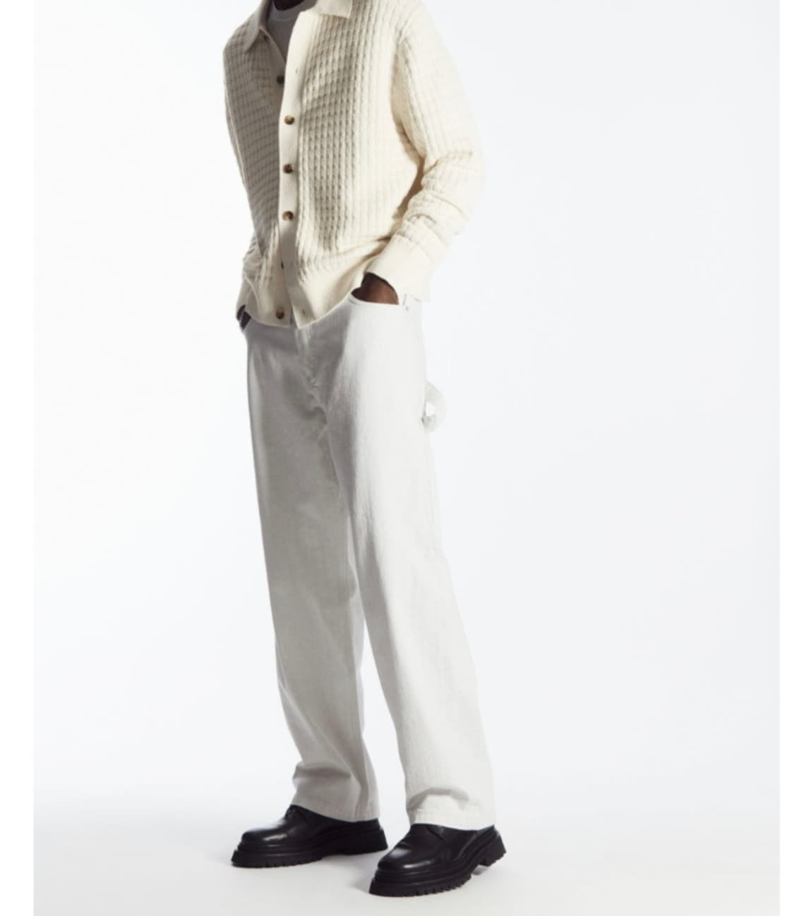 Cos 텍스쳐드 니트 가디건 남자L or m~L 상품이미지5