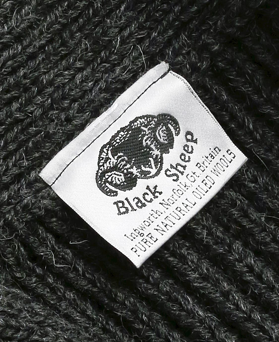 블랙쉽 [Black Sheep] 프리미엄 차콜 니트 숄카라 가디건 상품이미지4