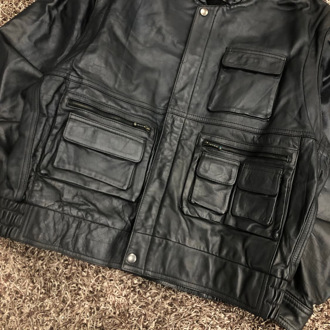 빈티지 양가죽 봄버 멀티포켓 레더 가죽 자켓 상품이미지2