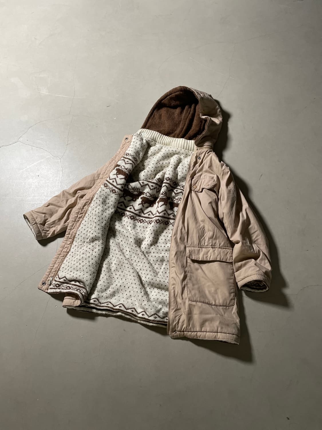 90’s Vintage Reversible Knit Hood Jacket 상품이미지2