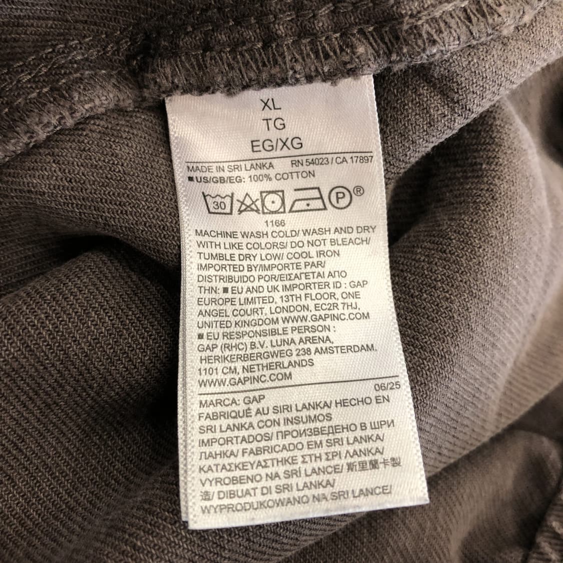 GAP 가먼트 브라운 와이드레그 밴딩팬츠 38-40 인치  상품이미지6