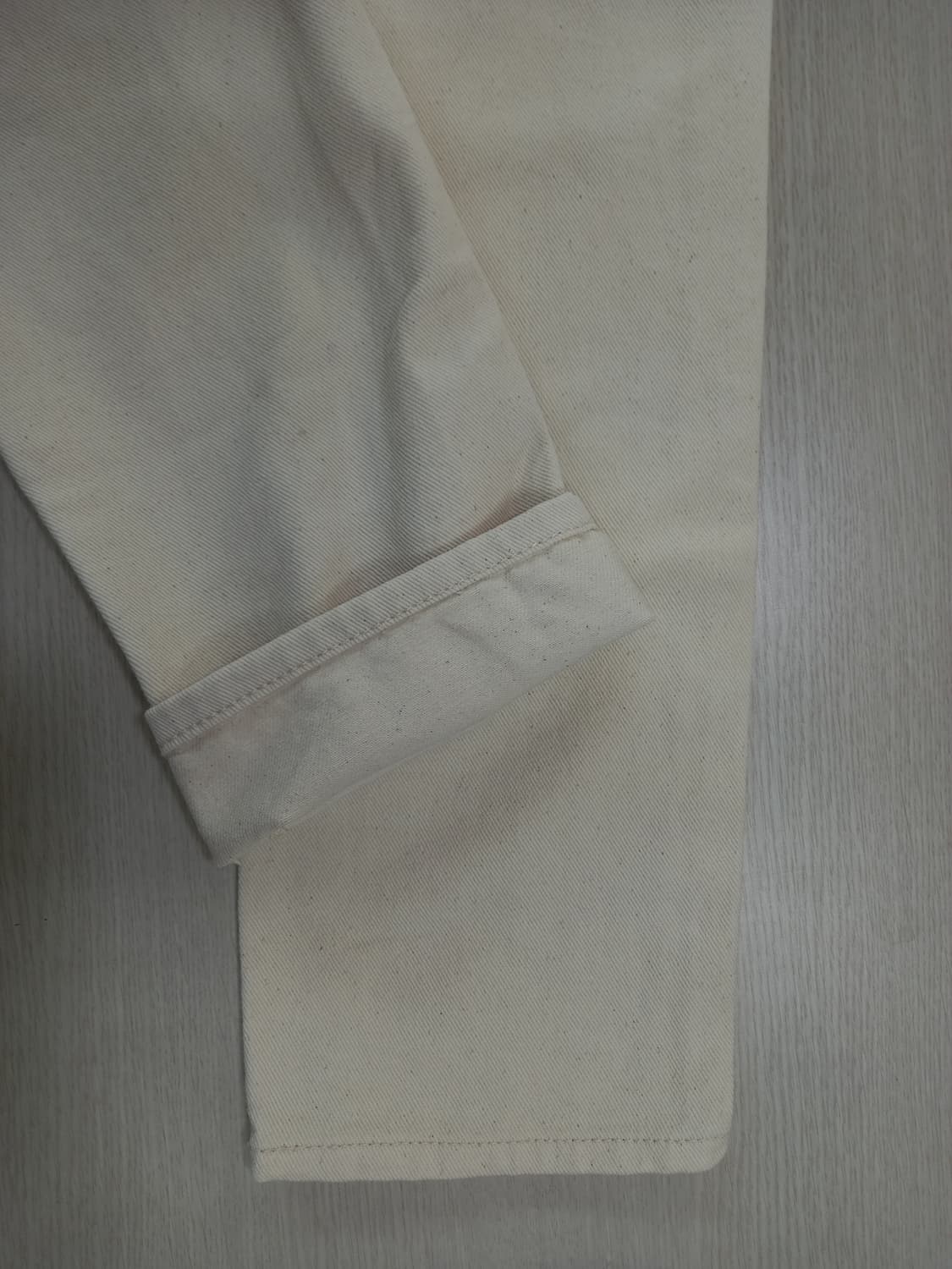 27 새상품 BRANDED Kor 테이퍼드핏 크림진 연베이지 27-601 상품이미지5