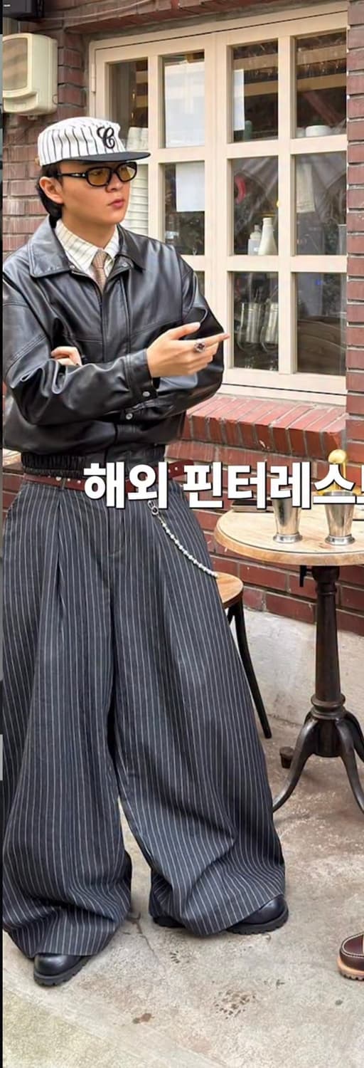 Push Push pinstripe wide pants 상품이미지9