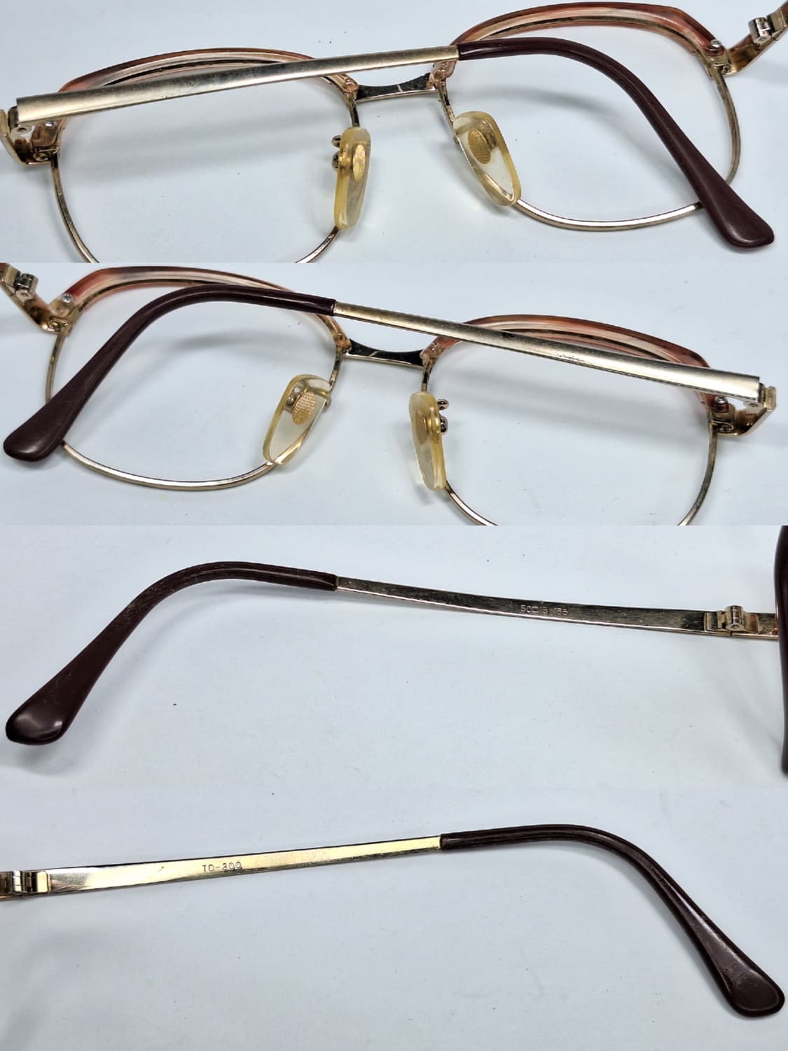 TD-200 브로우 커버 안경 안경테 50ㅁ15/ 일본 일제 수입 빈티지 상품이미지8