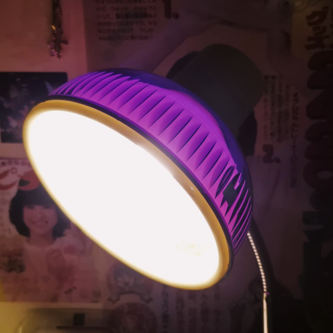 70s 샤프 레트로 퍼플 조광 데스크 램프 상품이미지10