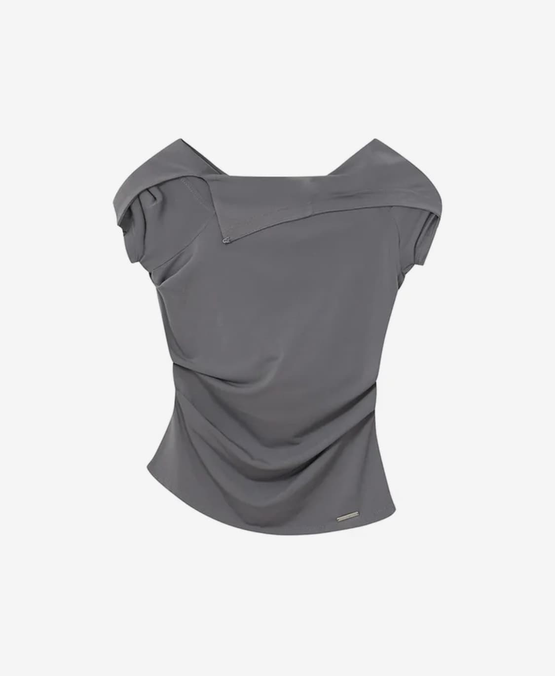 미세키서울 Draped mod hoodie top GREY 상품이미지1