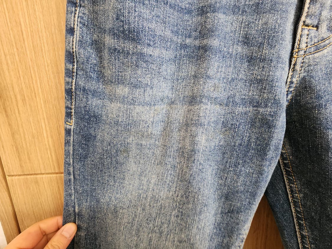 (32)플랙 릴렉시드 크롭 데님 팬츠 상품이미지4