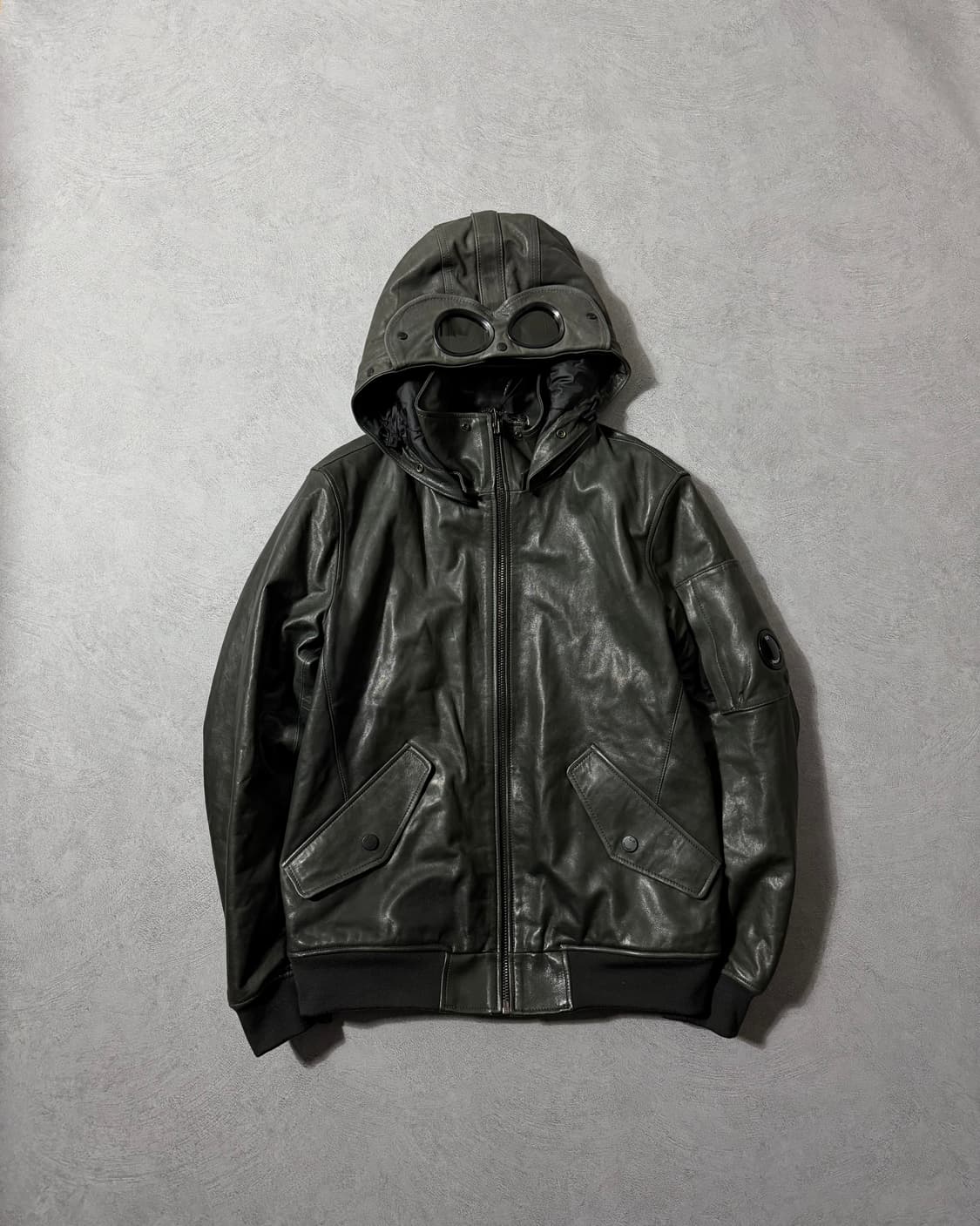 Cp컴퍼니 고글 램스킨 레더자켓 상품이미지1