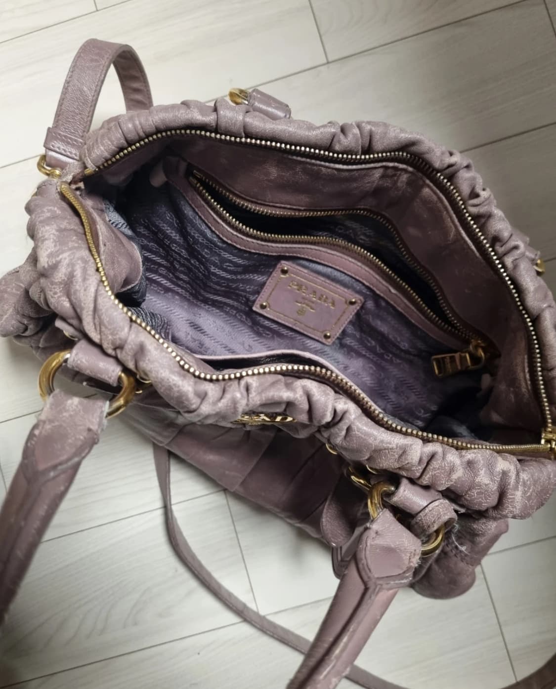 Prada 프라다 고프레 숄더백 라벤더 상품이미지3