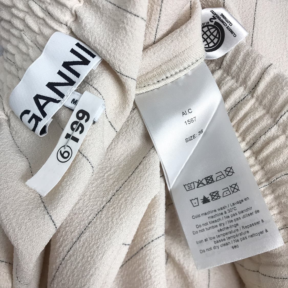 가니 GANNI 스트라이프 스커트 여성36 상품이미지6