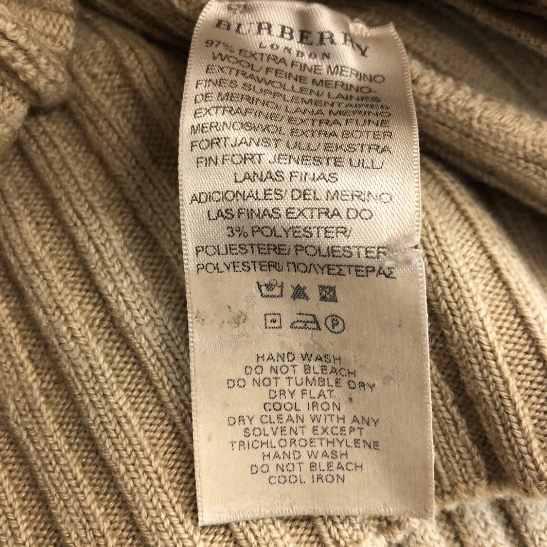 버버리 메리노울 니트집업 XS 상품이미지6