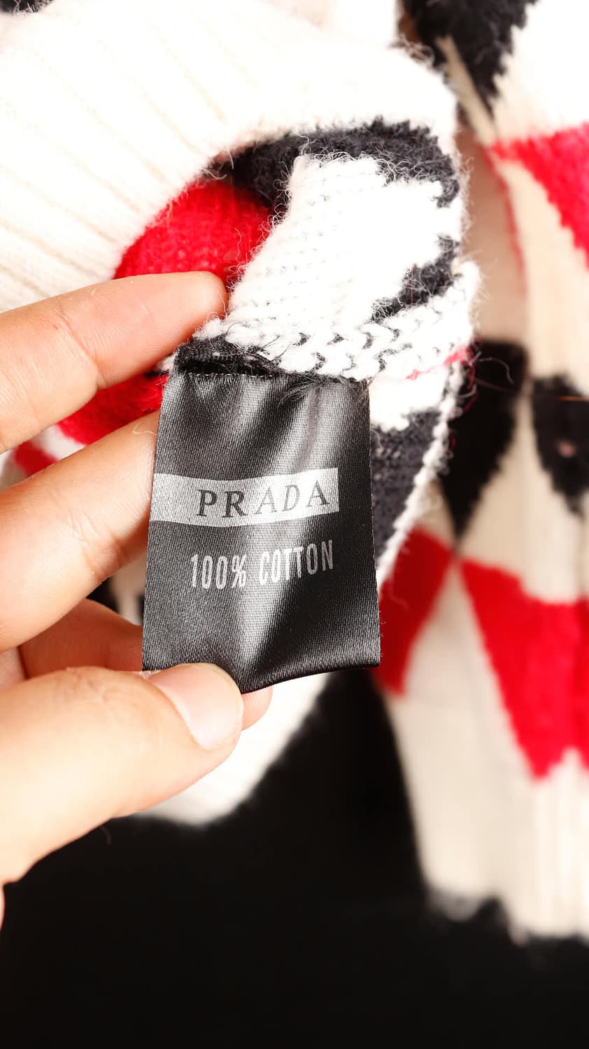 프라다 자카드 프린트 크루넥 캐시미어 니트 상품이미지5