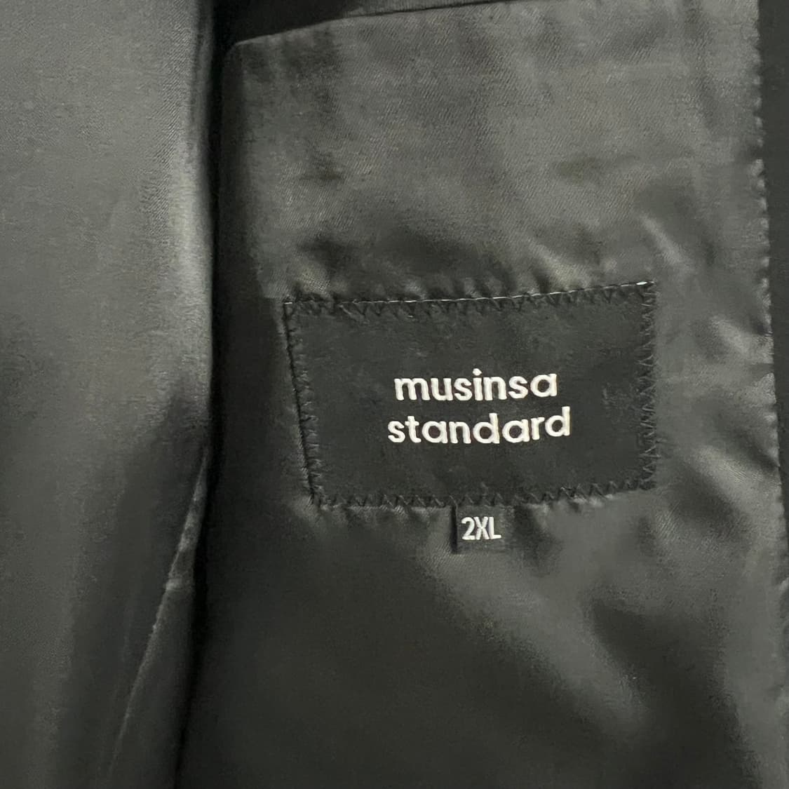 새상품 무탠다드 오버사이즈 더블 브레스티드 블레이저 2XL [블랙] 상품이미지3