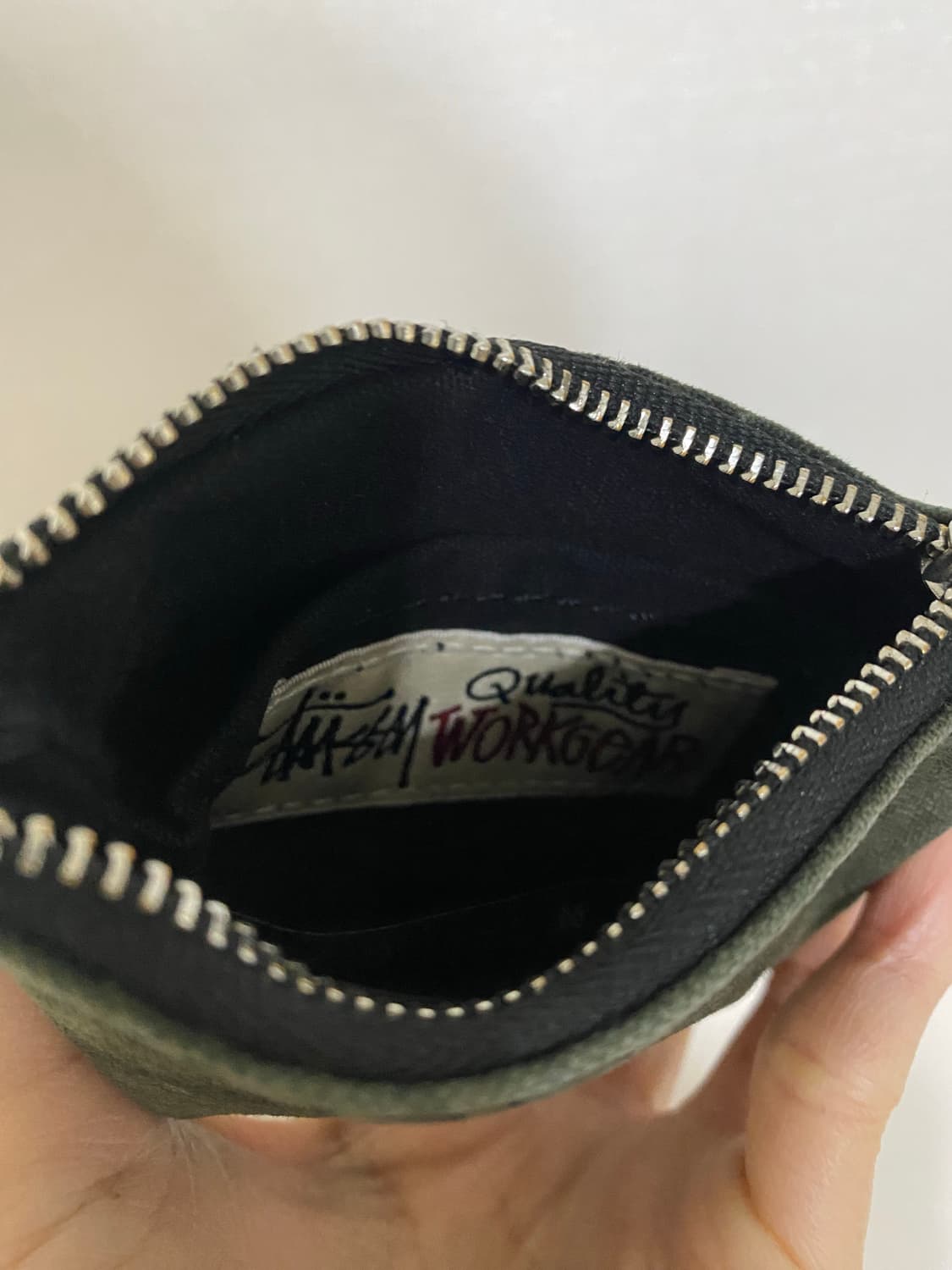 스투시 캔버스 코인 파우치 워시드 블랙 상품이미지3