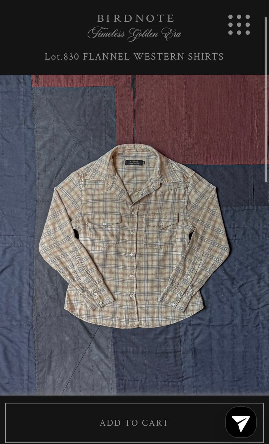 버드노트 Lot.830 웨스턴셔츠 (46) 상품이미지1