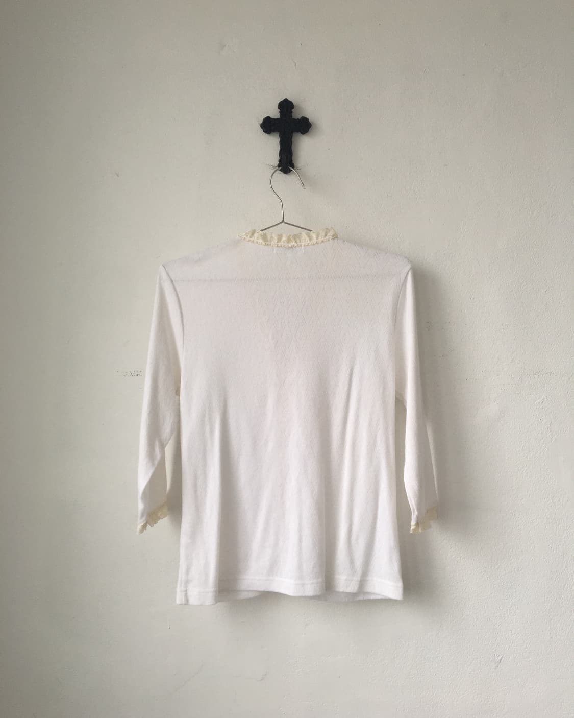 Lace trimming cardigan 상품이미지3