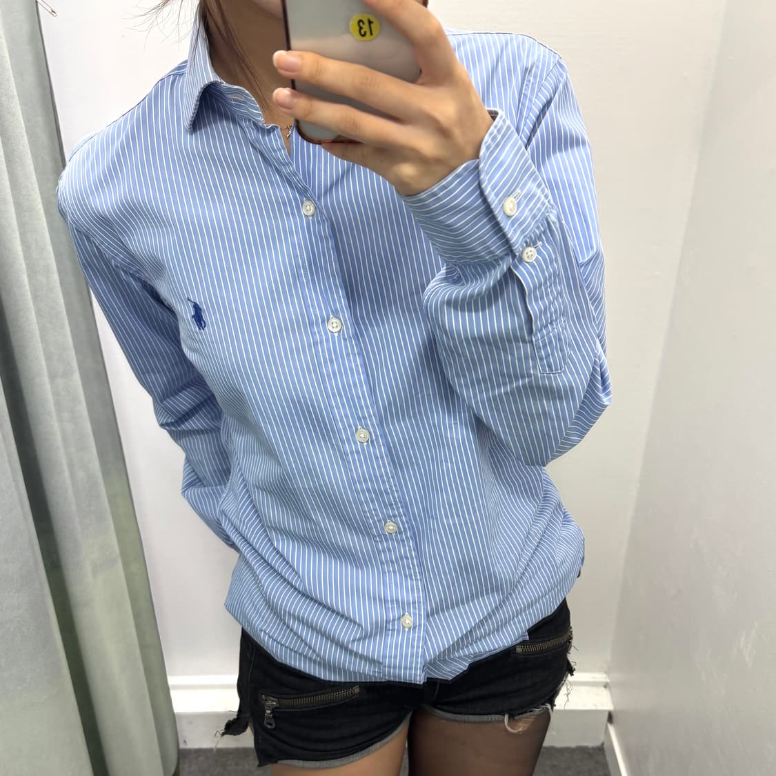 폴로 블루 스트라이프 셔츠 상품이미지4