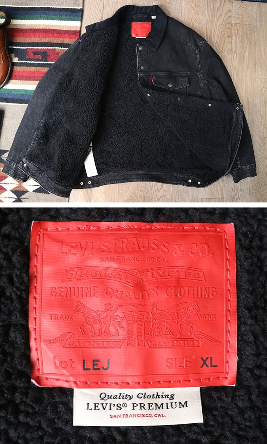 LEVIS 리바이스 엔지니어드 진 LEJ 블랙 쉐르파 데님자켓
XL 상품이미지7