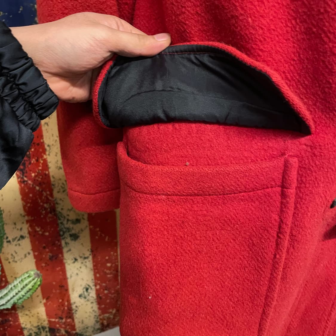 90s 글로버 올 GLOVERALL 후드 더플 코트 떡볶이 코트 상품이미지3