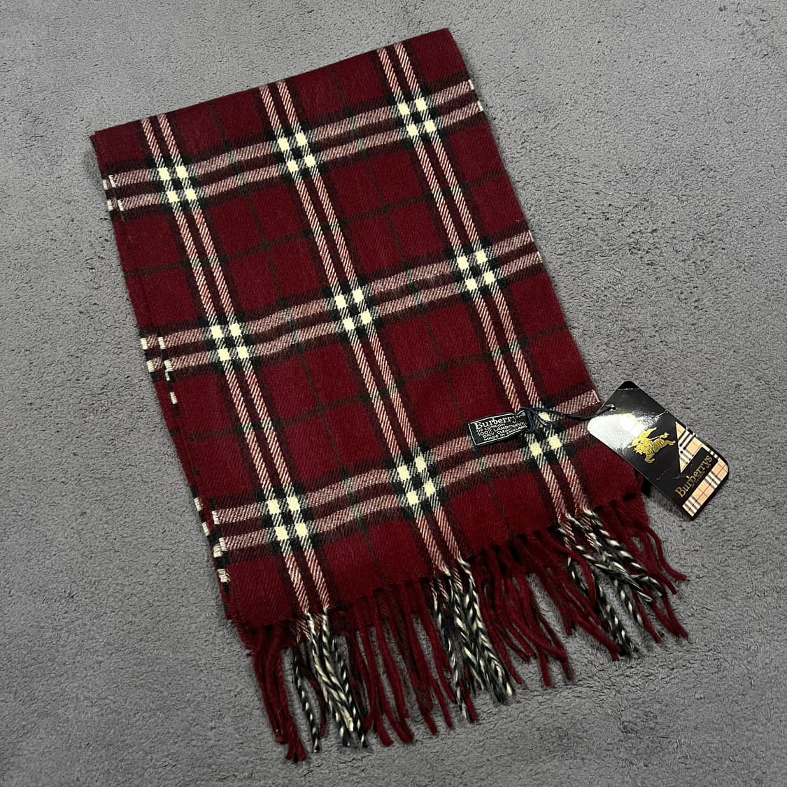 버버리 램스울 레드 체크 머플러 상품이미지2