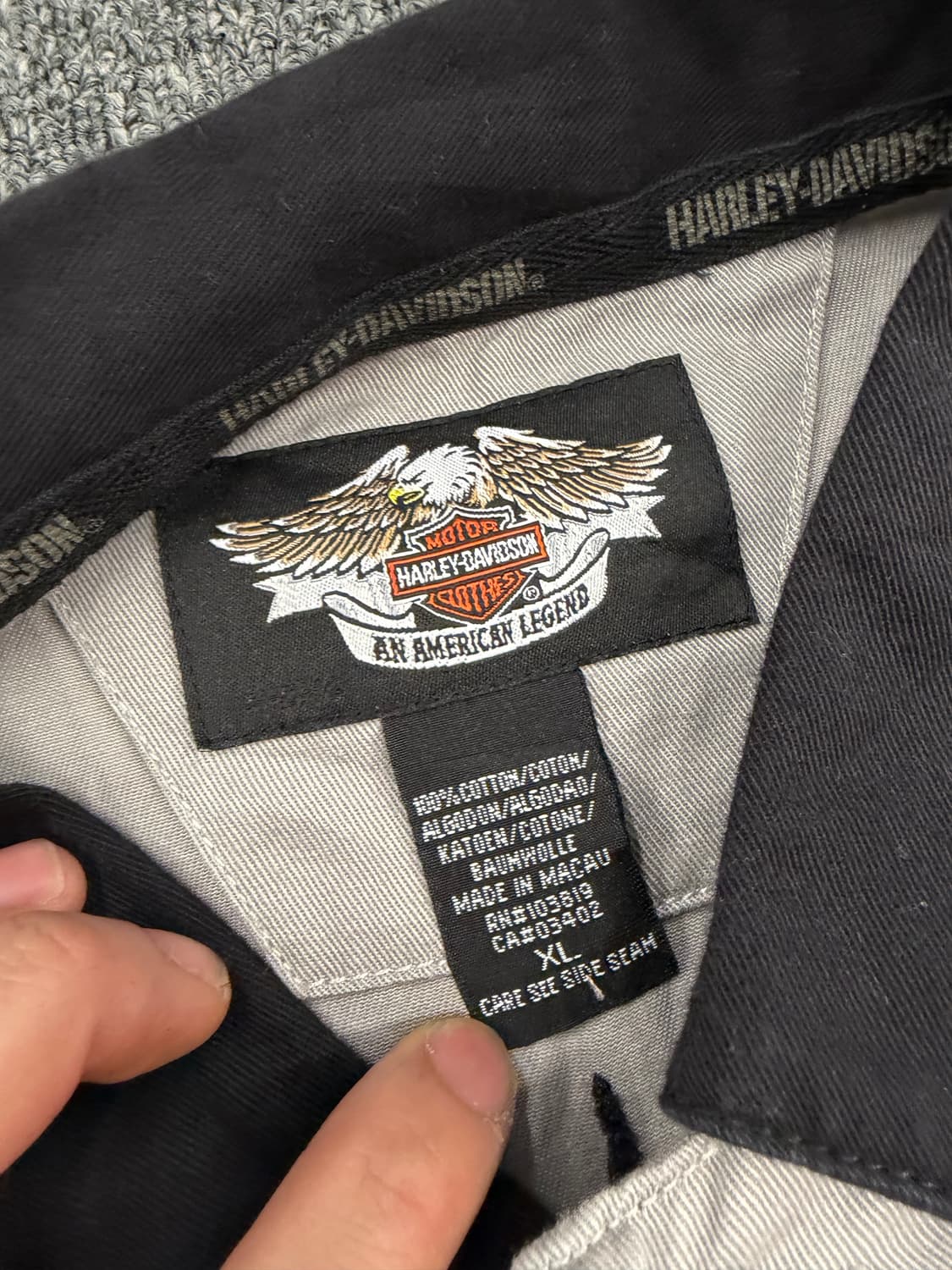XL) 할리데이비슨 빈티지 후면 스컬 자수 반팔셔츠 상품이미지6