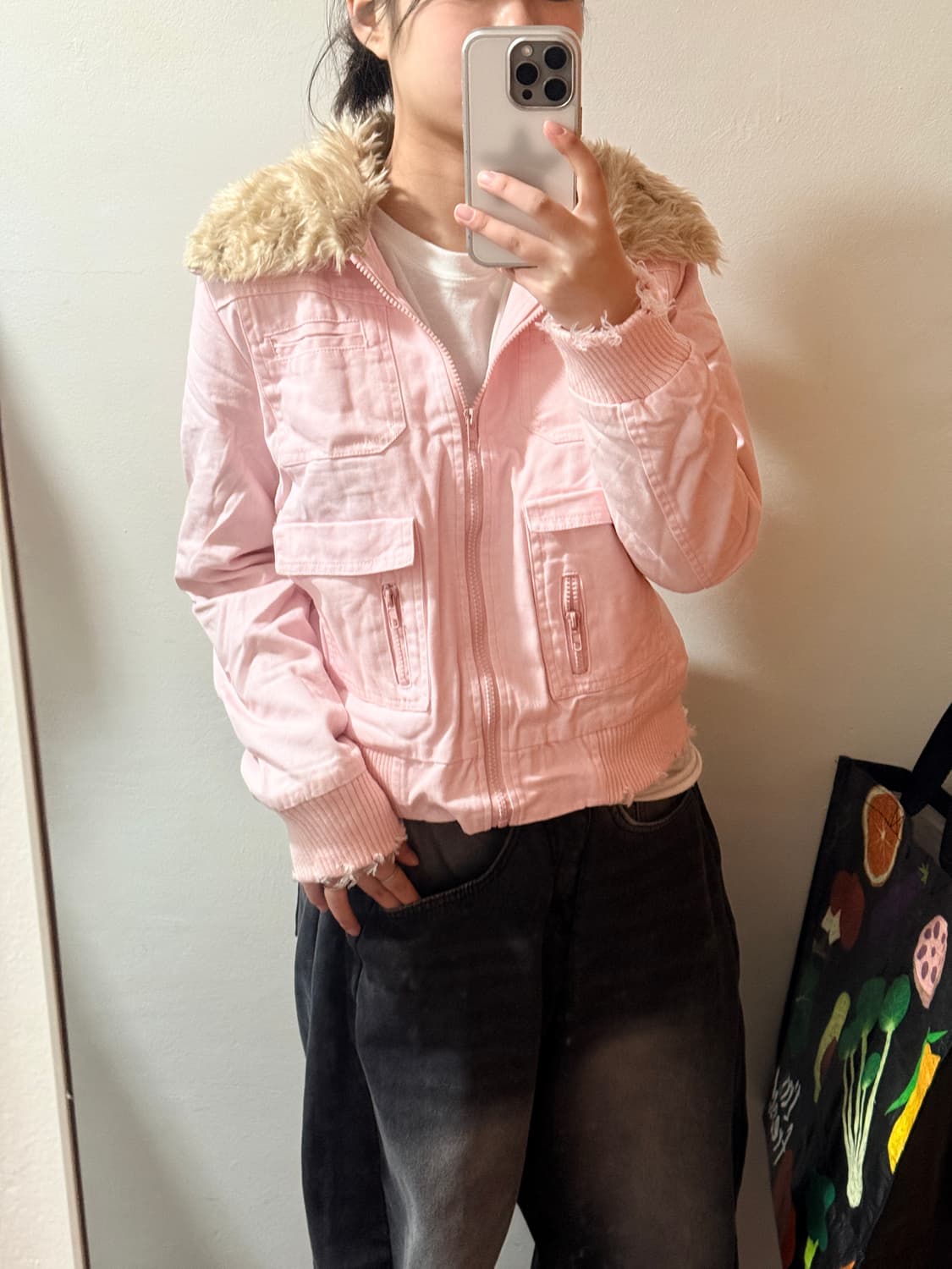 Fur jacket 핑크 퍼 자켓 상품이미지5