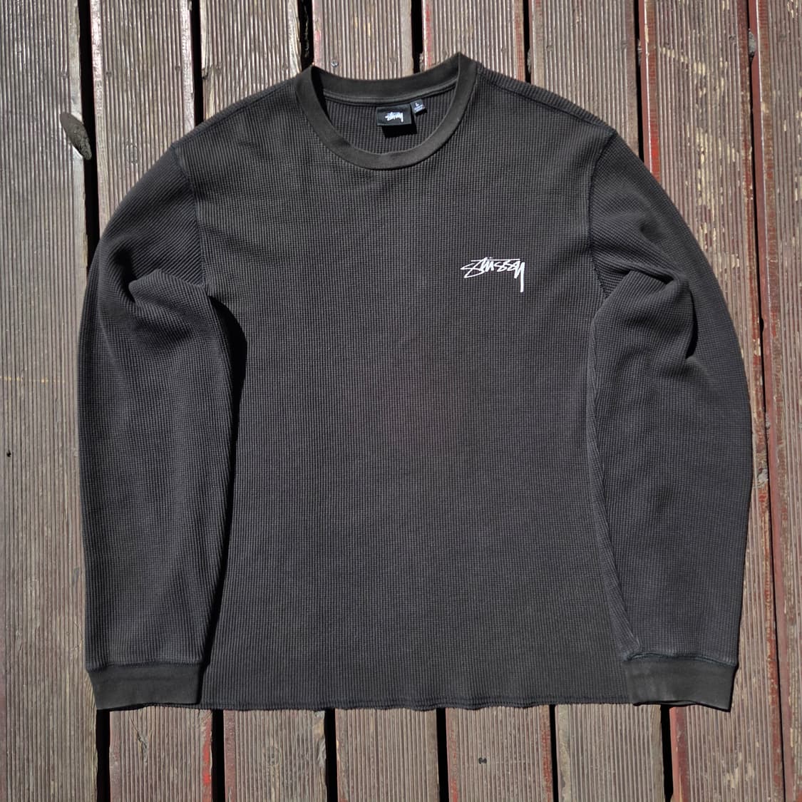 스투시 롱슬리브 써멀 티셔츠 블랙 상품이미지1