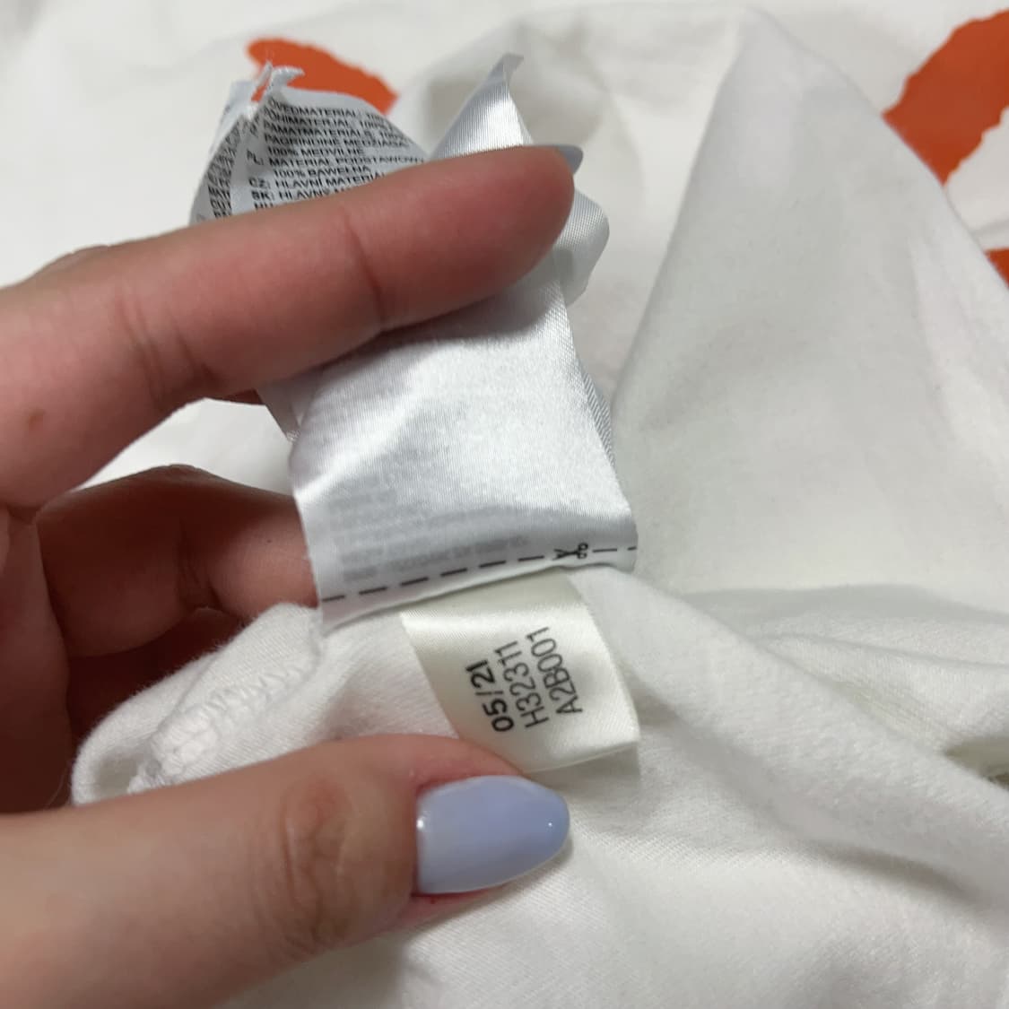 [정품] 아디다스 화이트 오렌지 프린팅 반팔티 [ L ] 상품이미지7