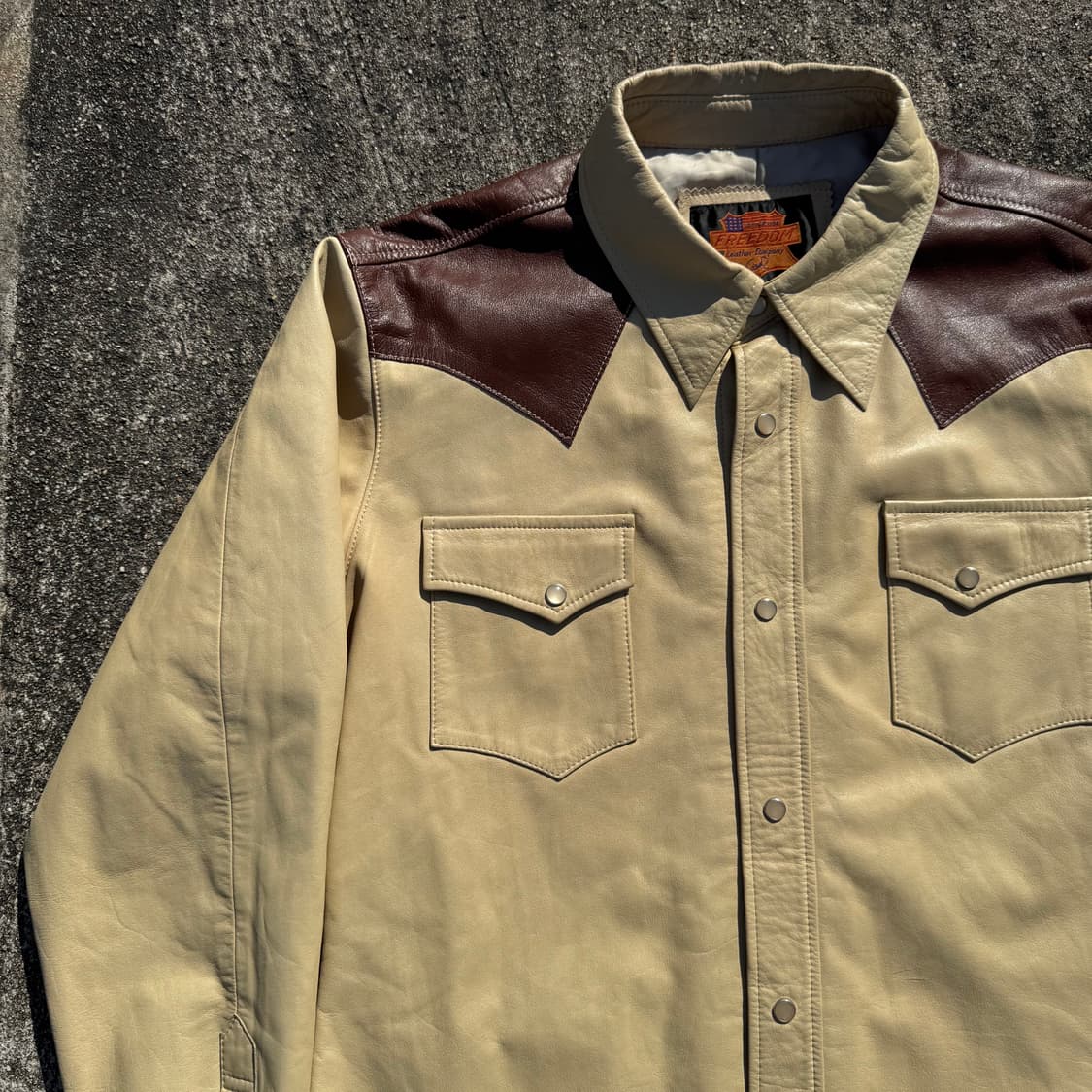 [L] Freedom japn 빈티지 양가죽 웨스턴 셔츠 상품이미지3