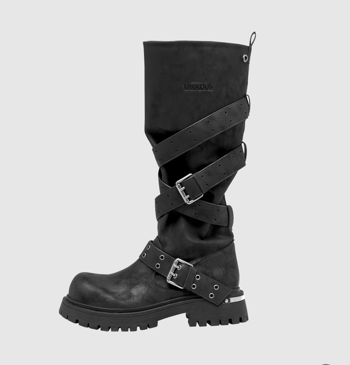 블랙퍼플 러스크 스트랩 부츠 235 상품이미지1