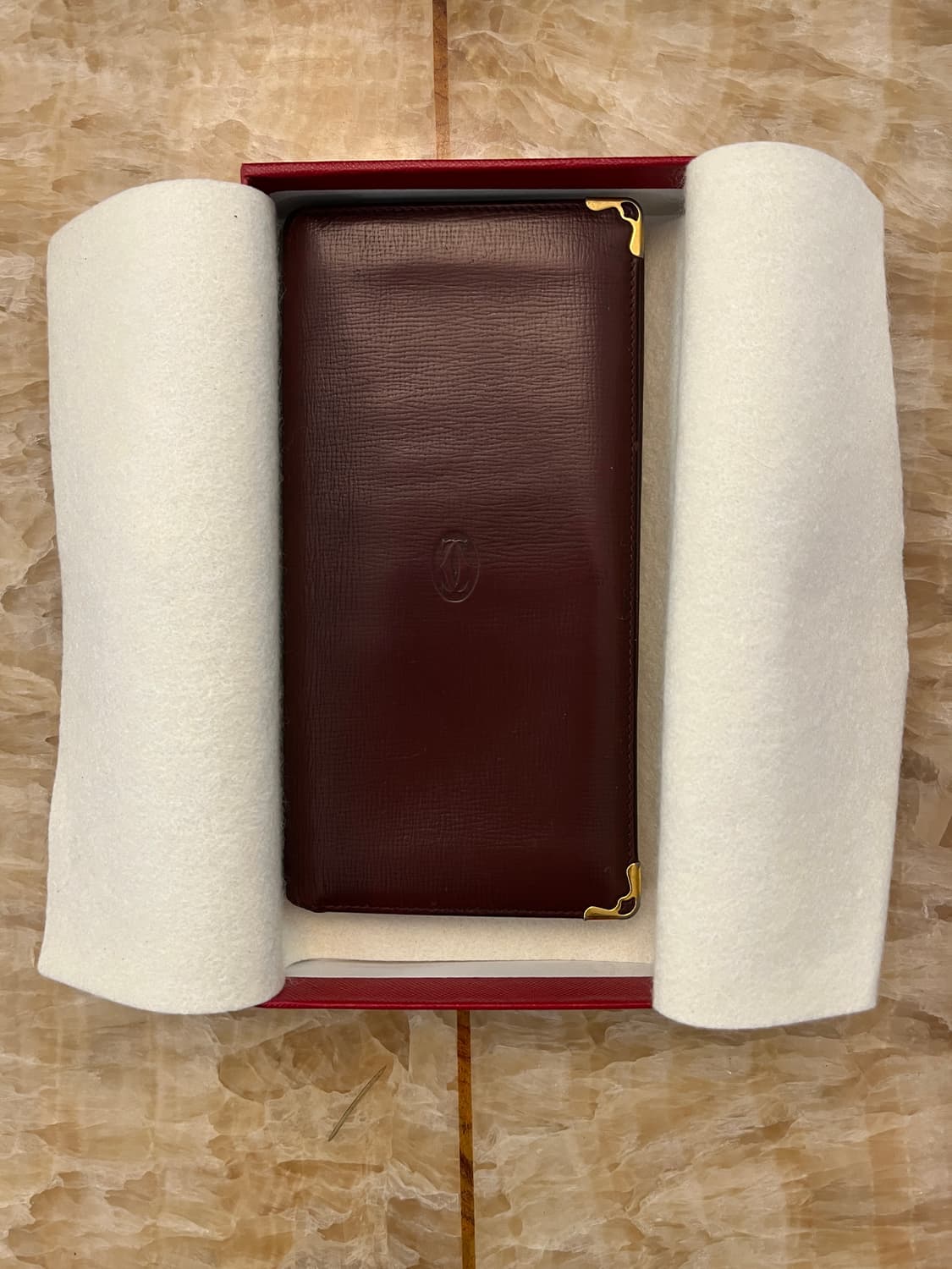 90s 머스트 드 까르띠에 버건지 장지갑 상품이미지3